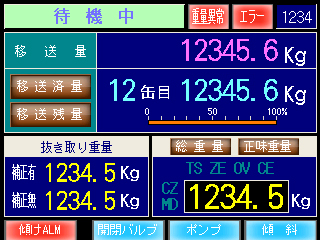 耐圧防爆型シーケンサ画面