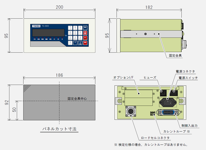 TG-3600　外形寸法